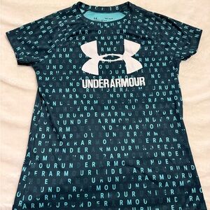 Under Armour HeatGear Logo Print Tee | Youth Large